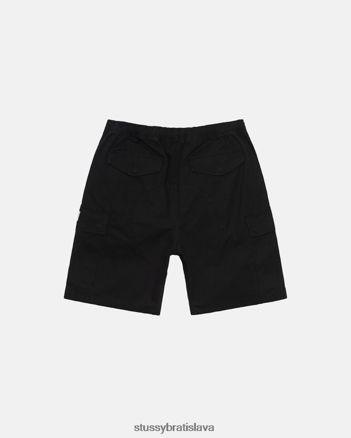 šortky čierna unisex STUSSY ripstop nákladná pláž krátka V6222Z271