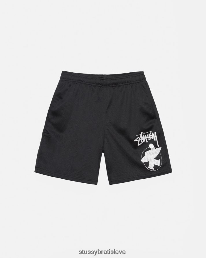 šortky čierna unisex STUSSY surfman oka krátka V6222Z293