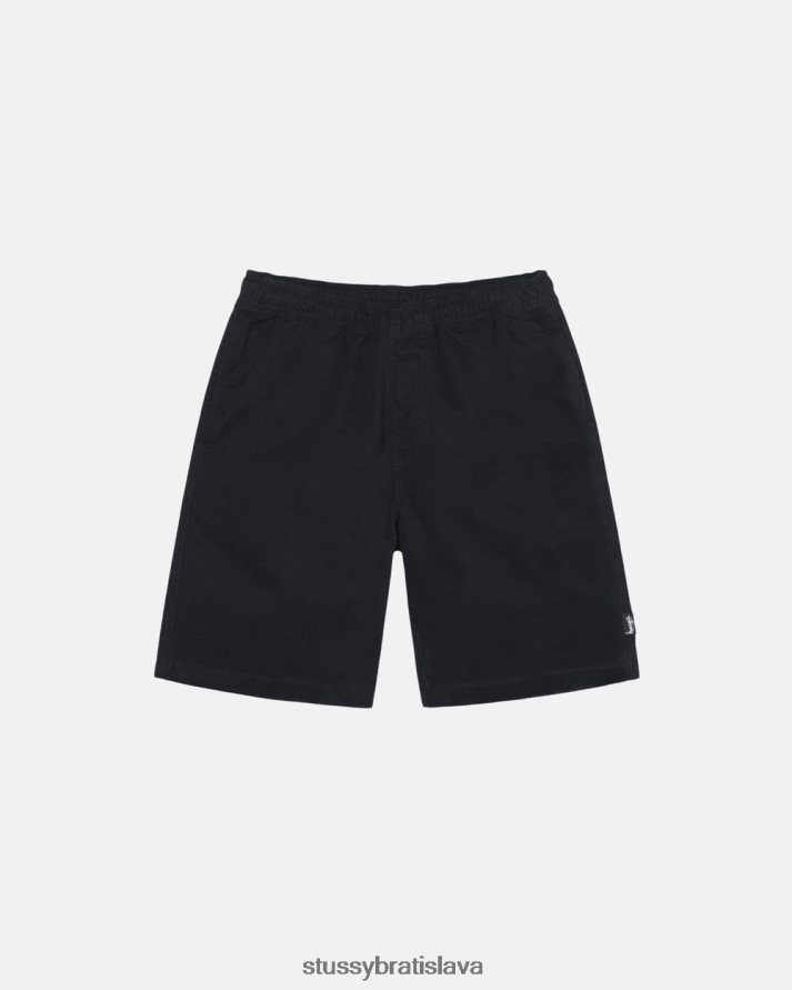 šortky čierna unisex STUSSY česaná pláž krátka V6222Z280